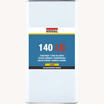 Adeziv de Contact Soudal 140LQ - 5L, transparent, aderență rapidă și puternică pentru construcții și finisaje.