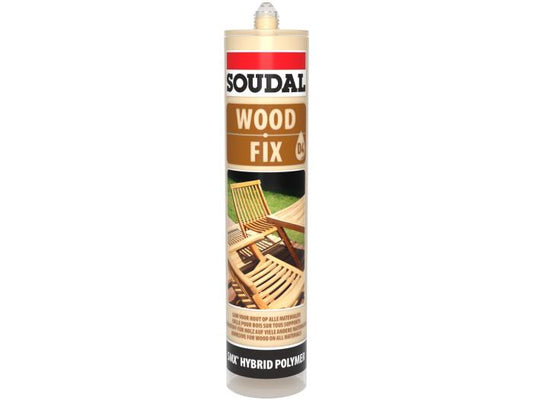 Adeziv Hibrid Polimeric pentru Lemn Soudal Wood Fix - 290 ml | Rezistență Ridicată la Apă
