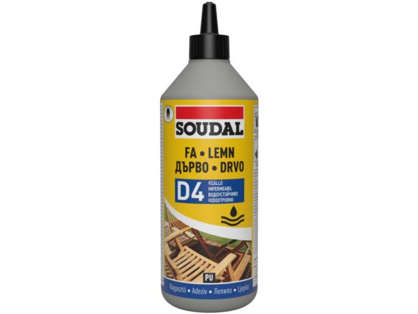 Adeziv Poliuretanic pentru Lemn Soudal 66A - 750g, rezistență ridicată la apă, ideal pentru aplicații interioare și exterioare, lipire puternică și durabilă.