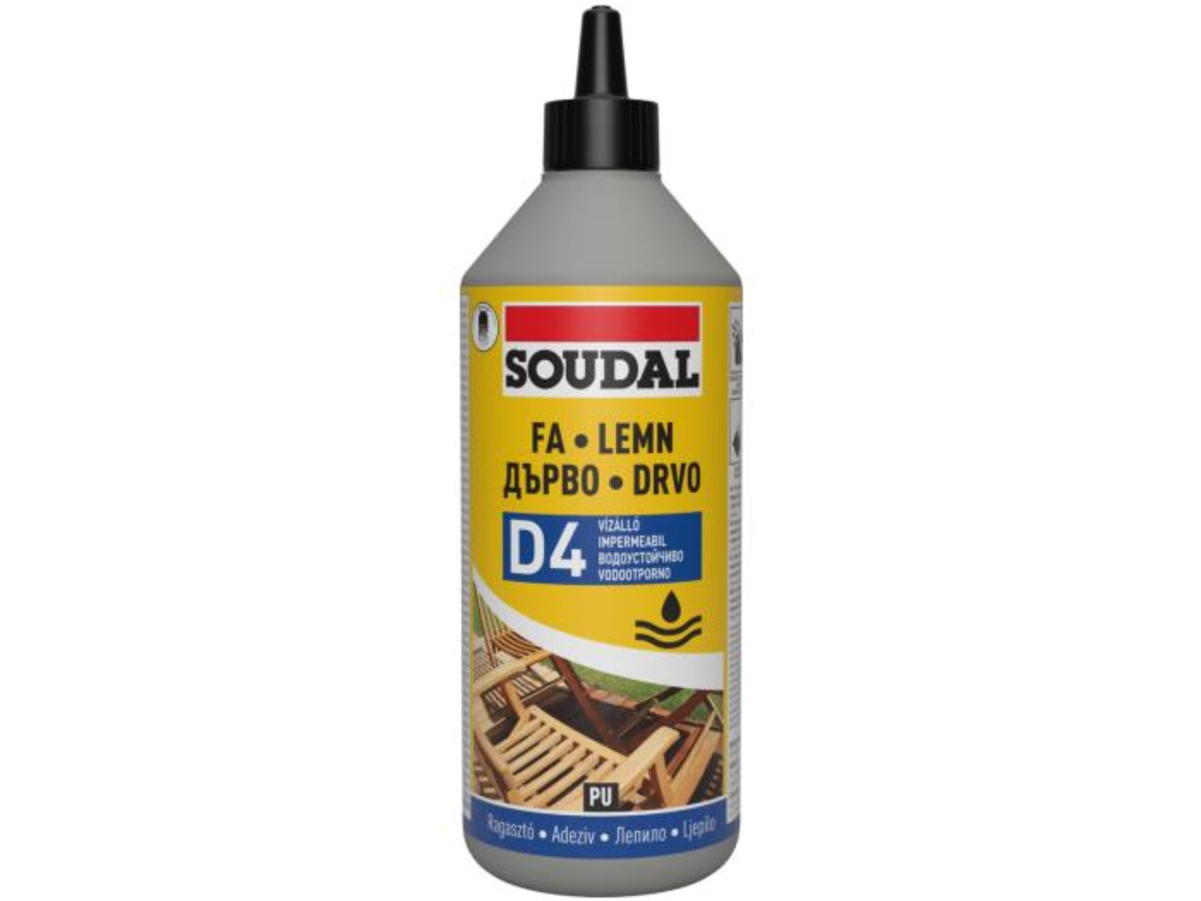 Adeziv Poliuretanic pentru Lemn Soudal 66A - 750g, rezistență ridicată la apă, ideal pentru aplicații interioare și exterioare, lipire puternică și durabilă.