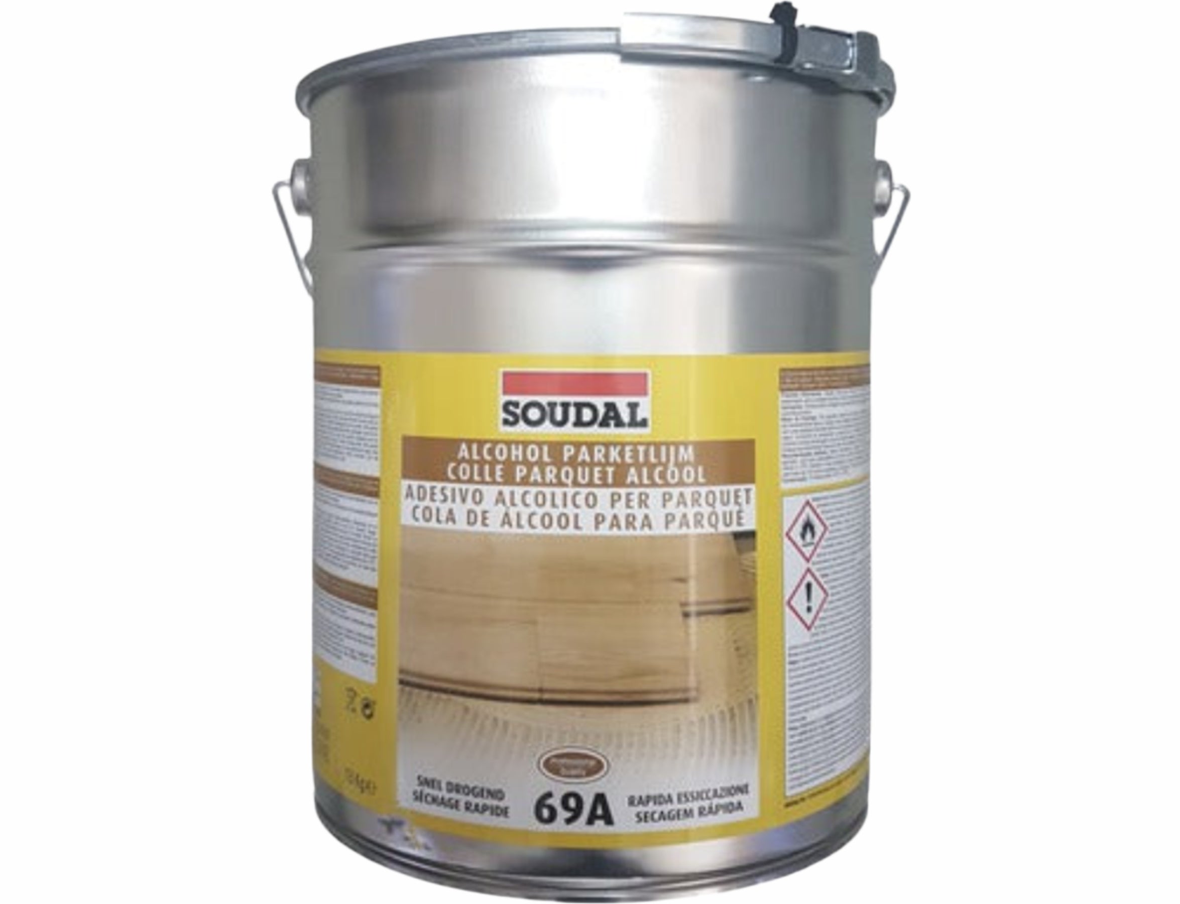 Adeziv Parchet Soudal 69 A - 13kg, bicomponent, elastic, lipire durabilă pentru parchet masiv și stratificat.