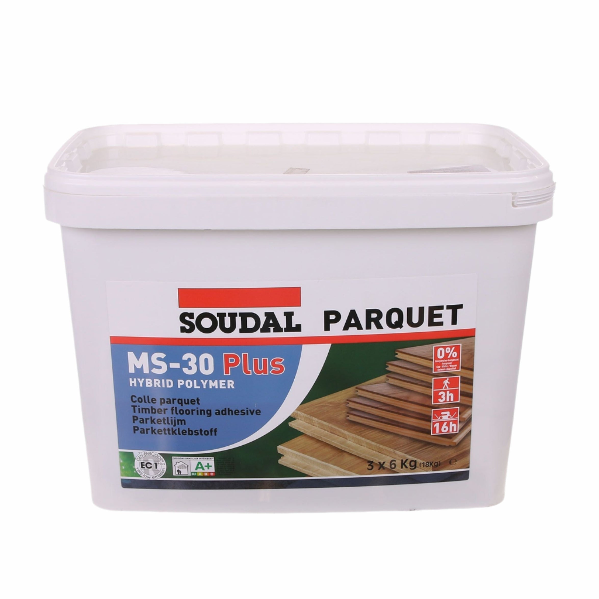 Adeziv Parchet Soudal MS-30 Plus - 18kg, lipire puternică și elastică pentru parchet masiv și stratificat.