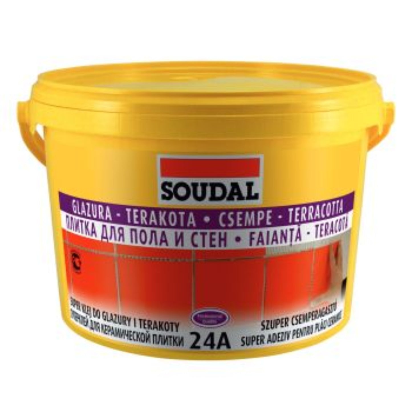 Adeziv Plăci Ceramice Interior Adeziv Plăci Ceramice Interior Soudal 24A - 5kg, gri, fixare puternică, potrivit pentru gresie și faianță în spații interioare.