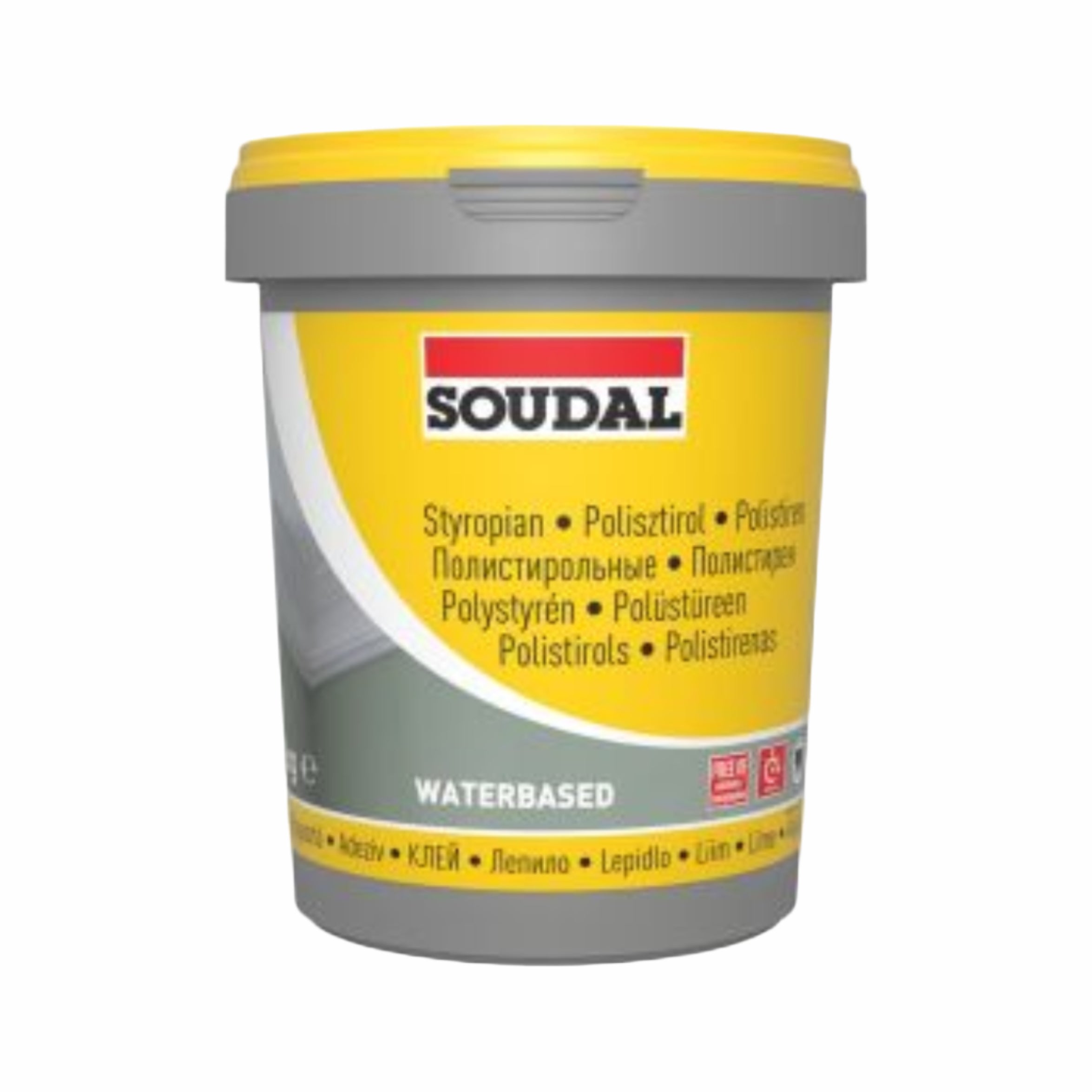 Adeziv Polistiren Soudal - 5kg, alb, fixare puternică pentru plăci EPS și XPS, aplicare ușoară, fără solvenți, ideal pentru interior