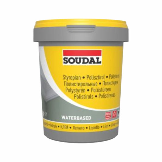 Adeziv Polistiren Soudal - 5kg, alb, fixare puternică pentru plăci EPS și XPS, aplicare ușoară, fără solvenți, ideal pentru interior