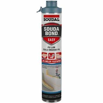 Adeziv spumă poliuretanică Soudabond Easy Click&Fix de la Soudal – tub de 750 ml