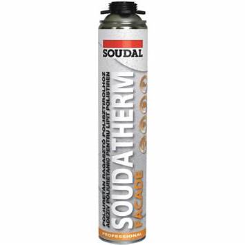 Adeziv spumă poliuretanică Soudatherm Facade de la Soudal – tub de 750 ml