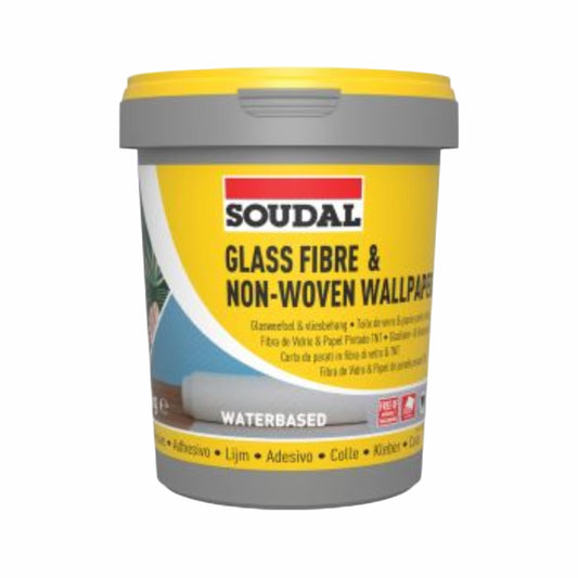 Adeziv Tapet Nețesut și Fibră de Sticlă Soudal - 5kg, gata preparat, fixare puternică, aplicare ușoară.