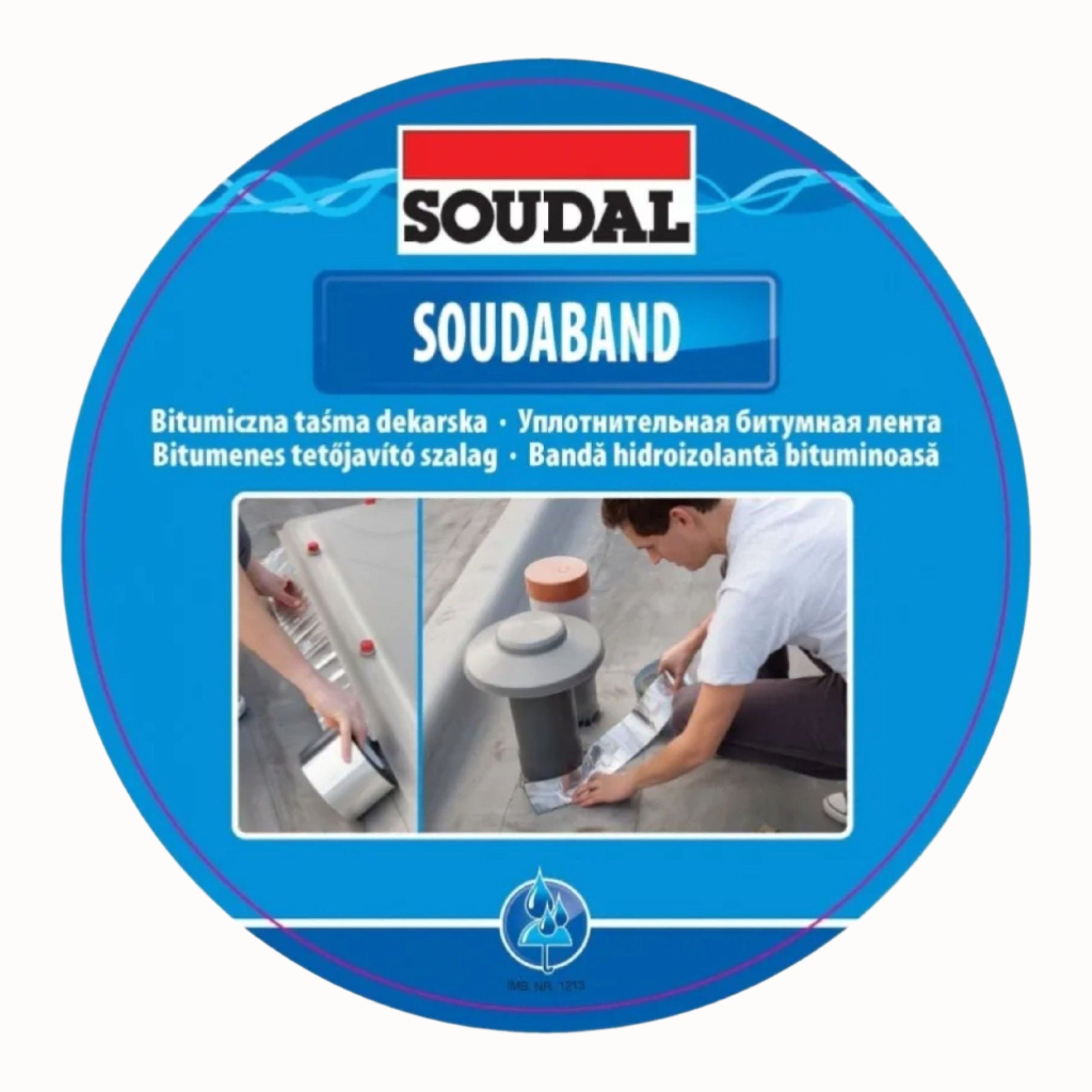 Bandă Bituminoasă Soudal - 30cm x 10m, bitum cu folie plastifiată, autoadezivă, etanșare și protecție impermeabilă.