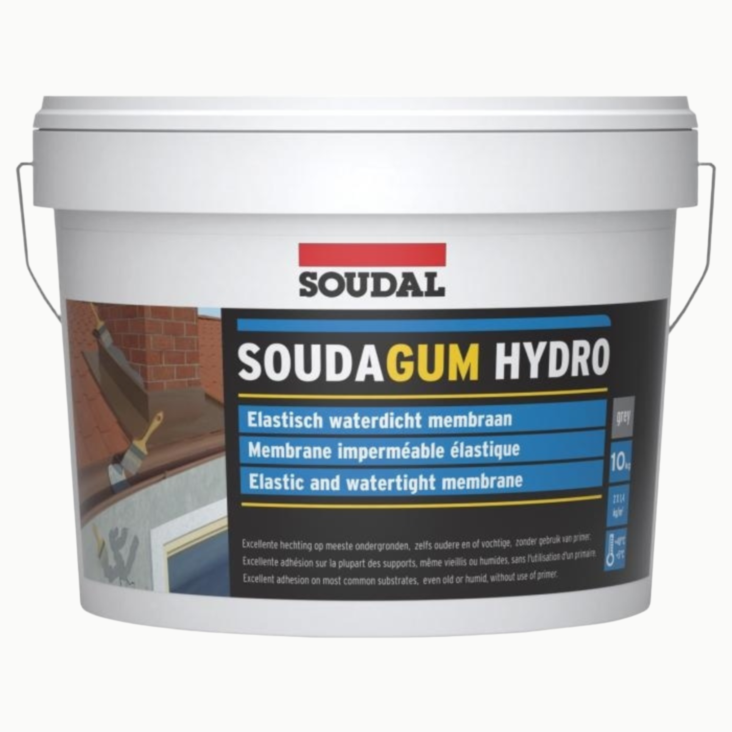 Hidroizolație Lichidă Soudal Soudagum Hydro - 10kg, aplicarea ușoară pentru protecție împotriva infiltrațiilor.
