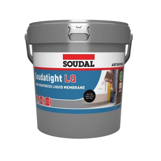 Membrană lichidă hidroizolantă Soudal Soudatight LQ - Negru 4.5L, etanșare și protecție acoperișuri și fațade