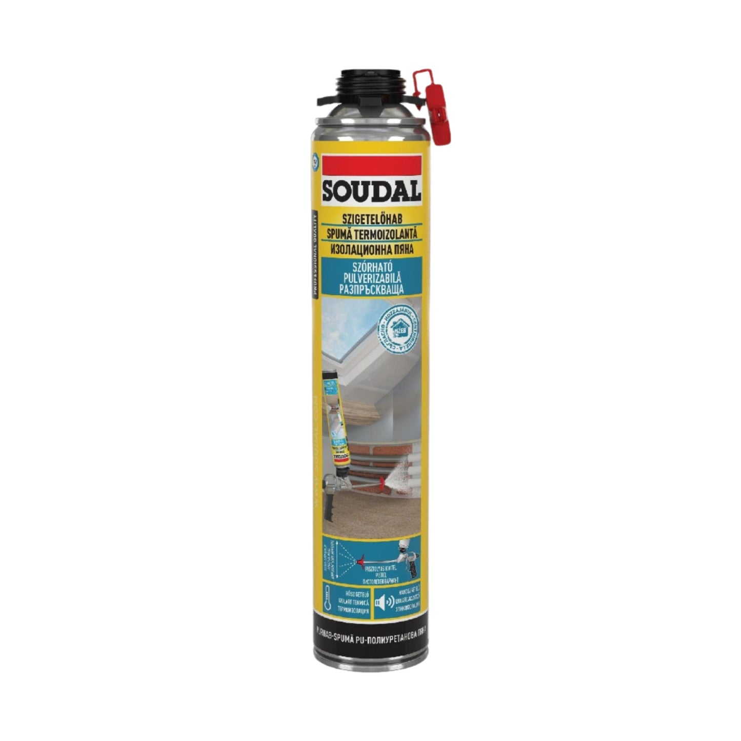 Spumă Poliuretanică Soudal - 700ml, aplicare cu pistol, etanșare și izolare termică de înaltă performanță.